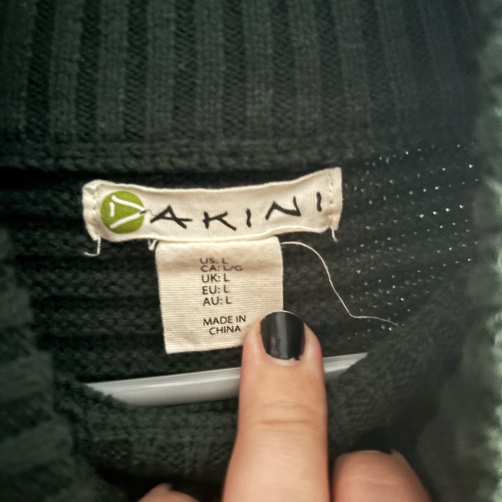 Dakini Green Ribbed Sweater - Picture 2 of 3